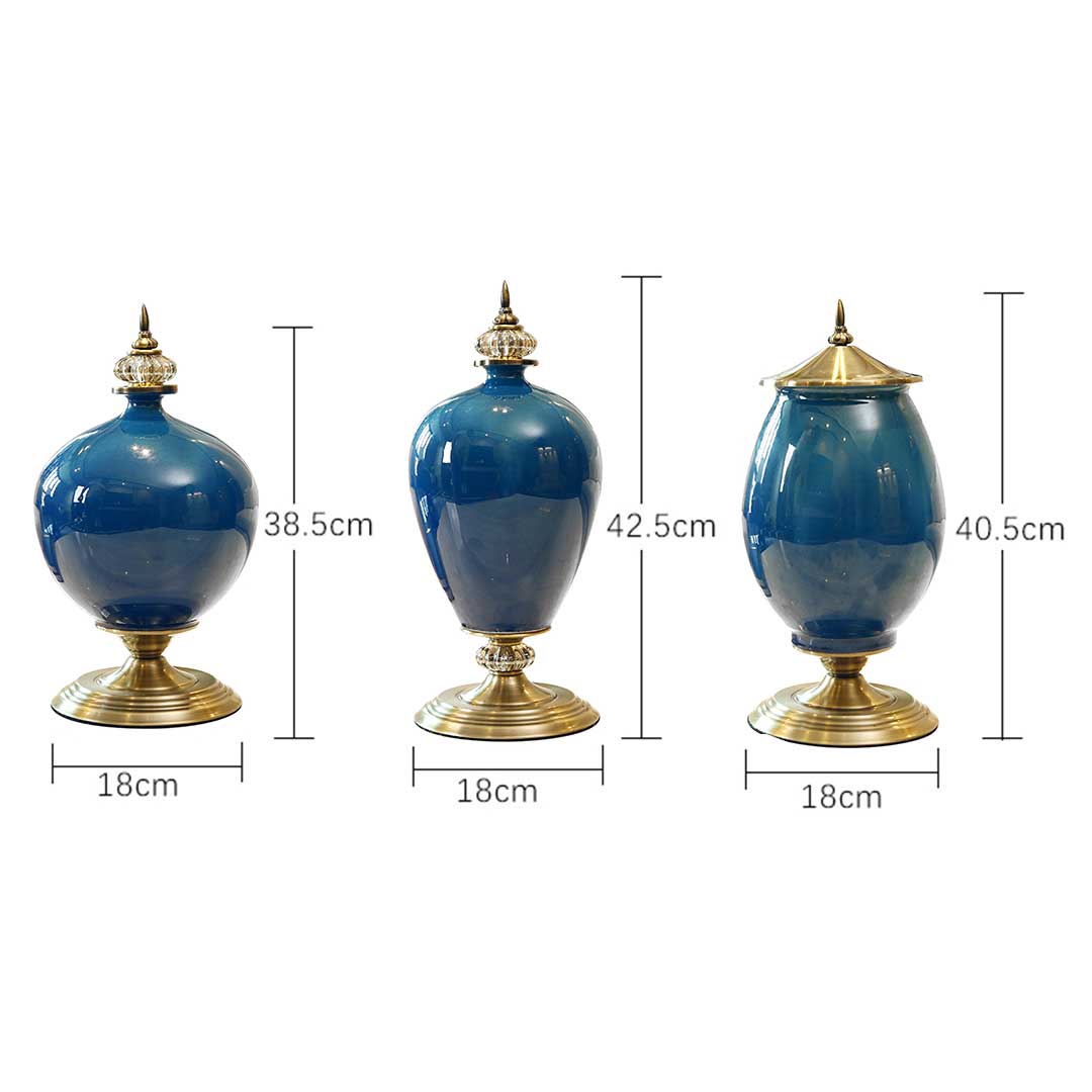 Ceramic Oval Flower Vase Set