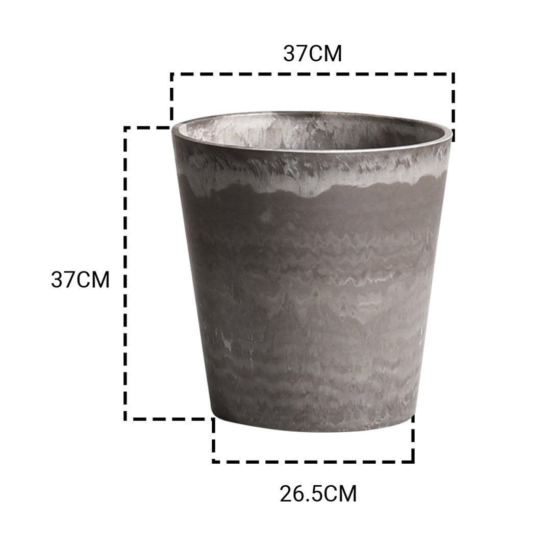 Cement Pattern Tapered Planter
