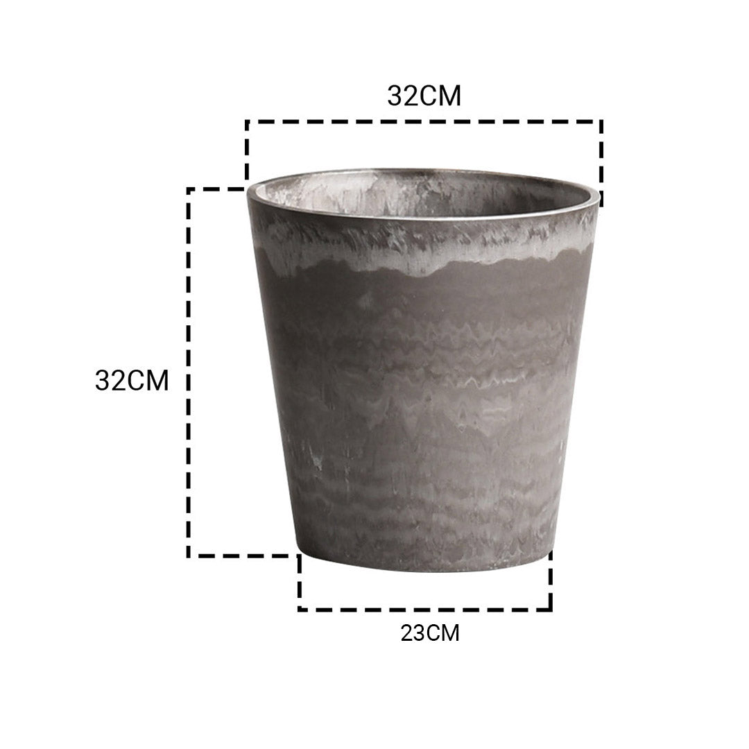 Cement Pattern Tapered Planter