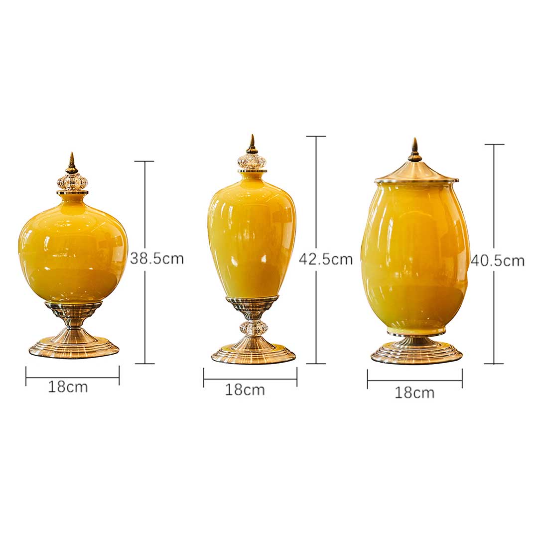 Ceramic Oval Flower Vase Set