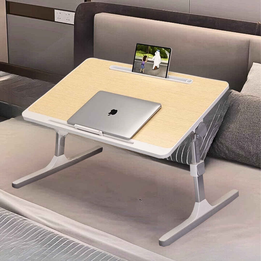 SOGA 2X 60X40cm Wood Small Laptop Bed Portable Foldable Study Table Adjustable