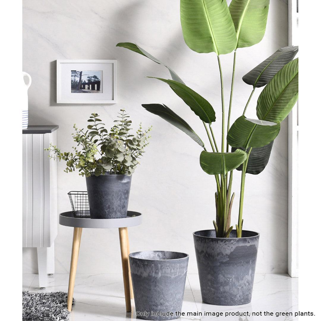 Cement Pattern Tapered Planter