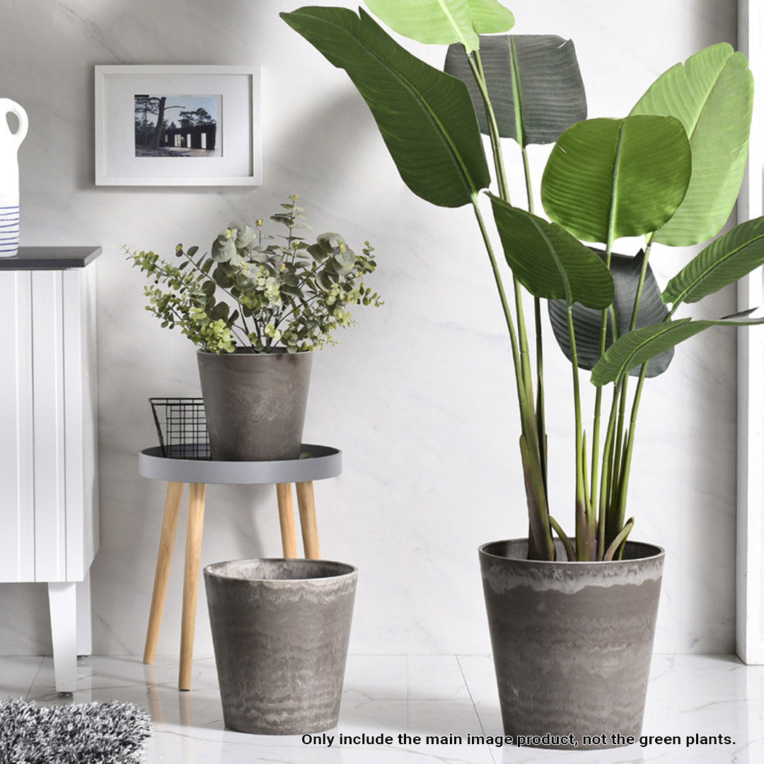 Cement Pattern Tapered Planter