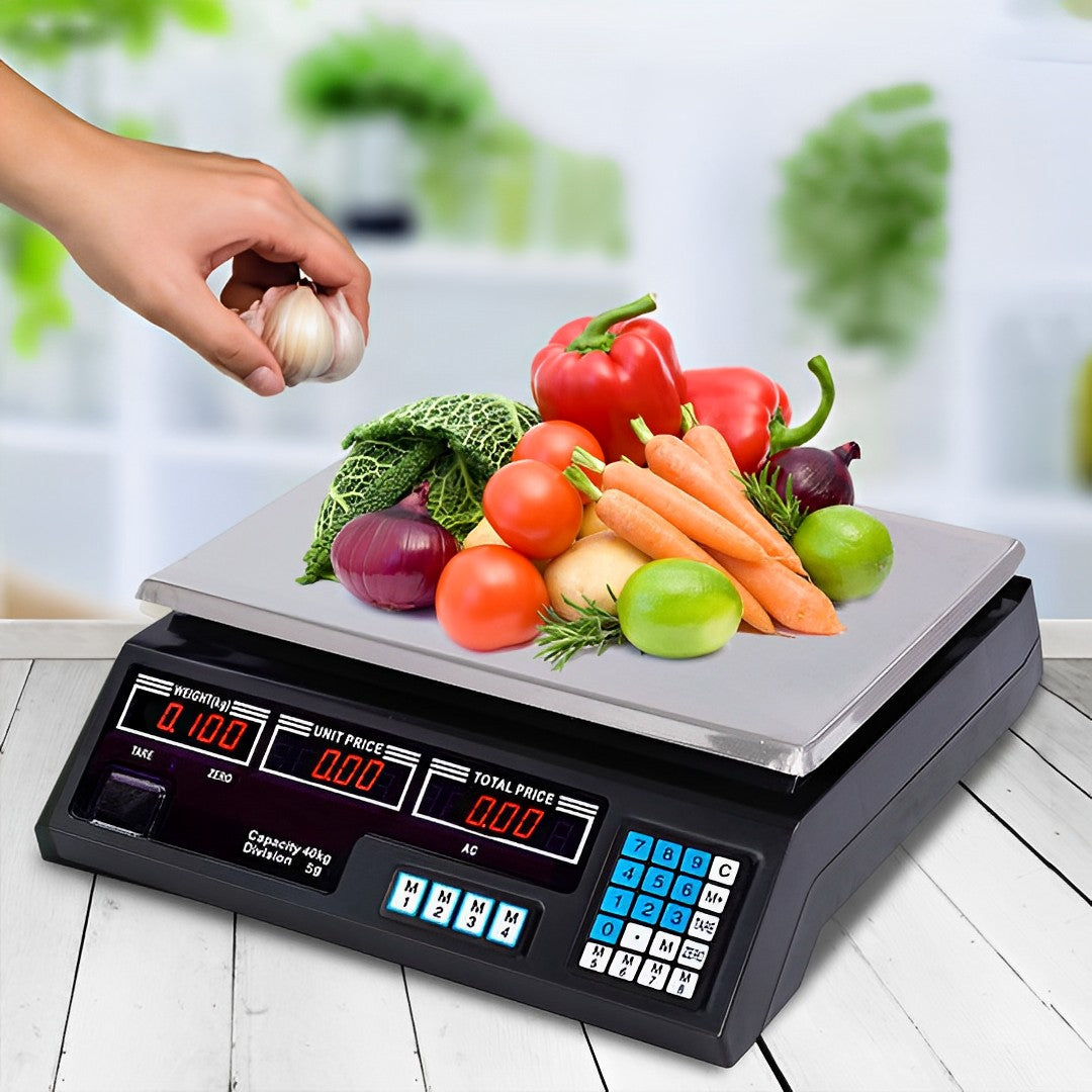 SOGA 2x Kitchen Scale Digital Shop Electronic Weight Scales Food 40KG
