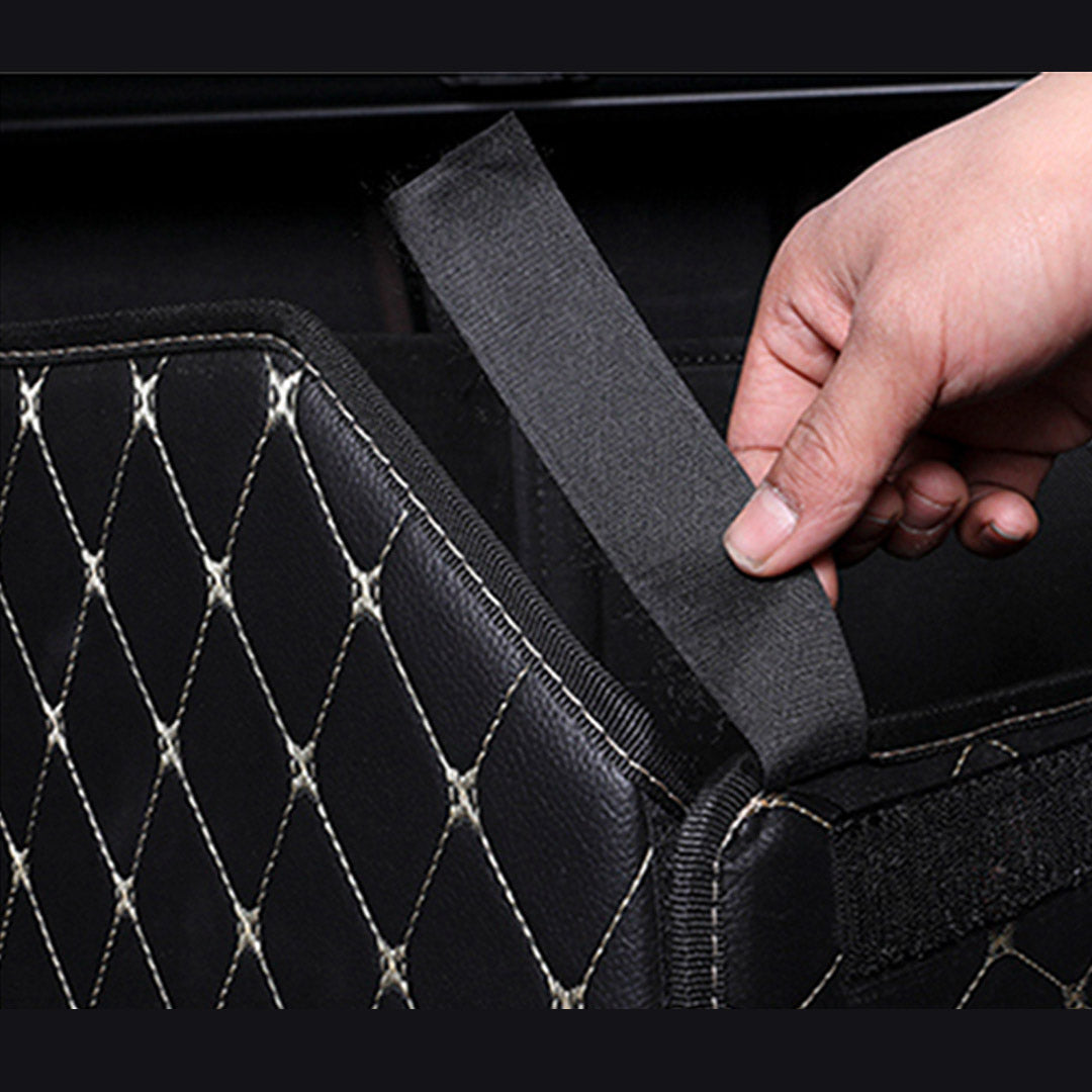 Leather Car Boot Box Organiser