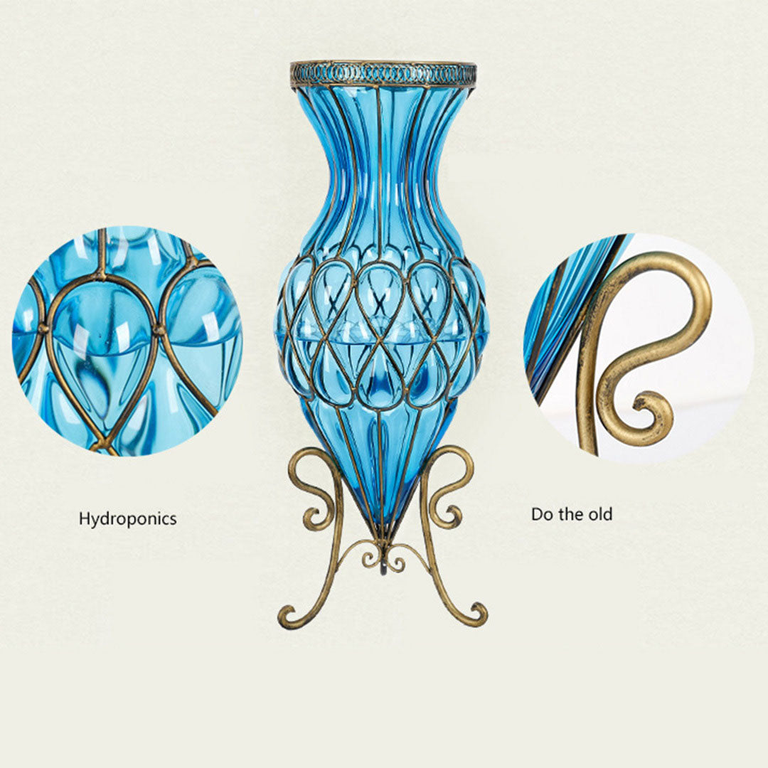 Glass Vase With Artificial Flower