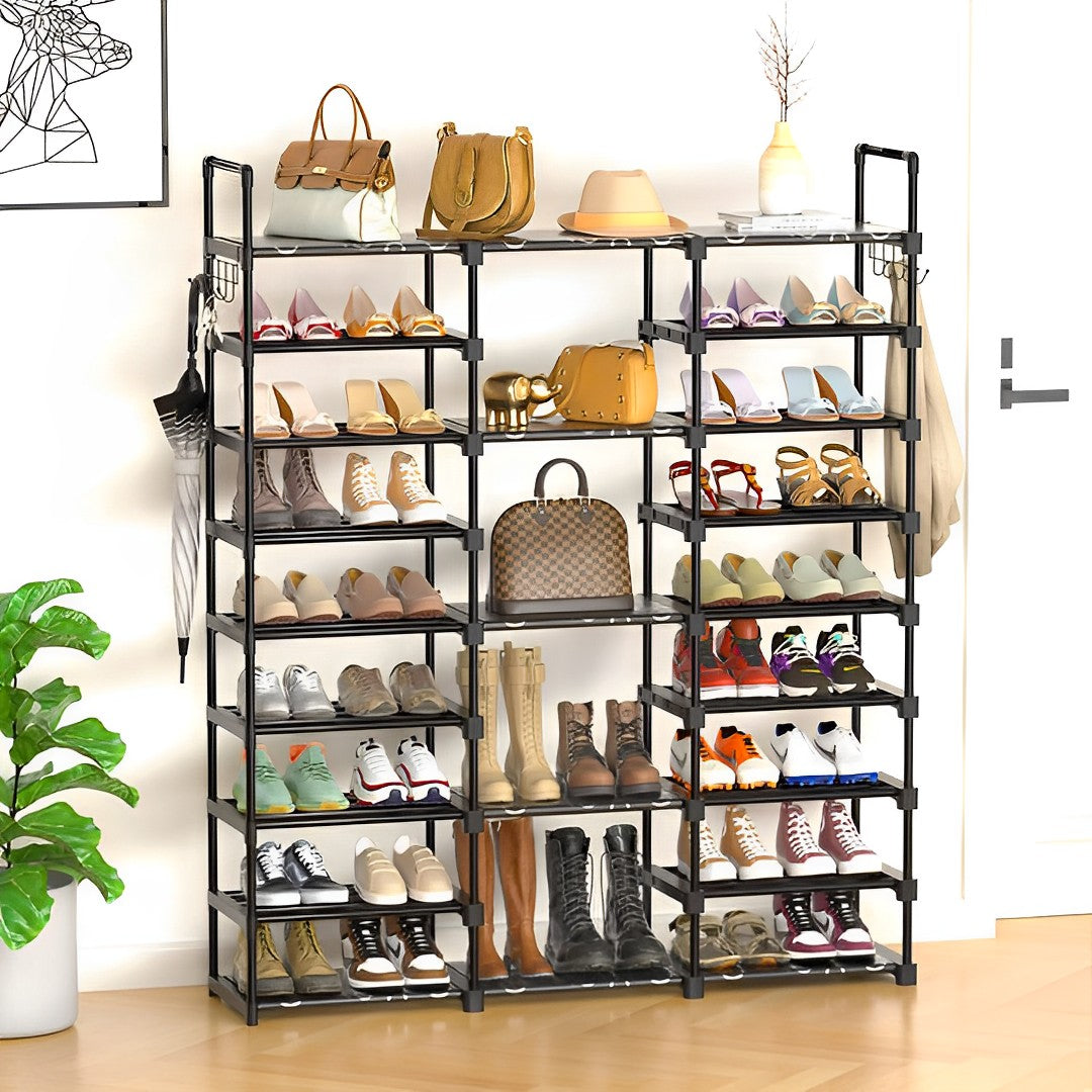 Shoe Rack Organiser With Side Hooks