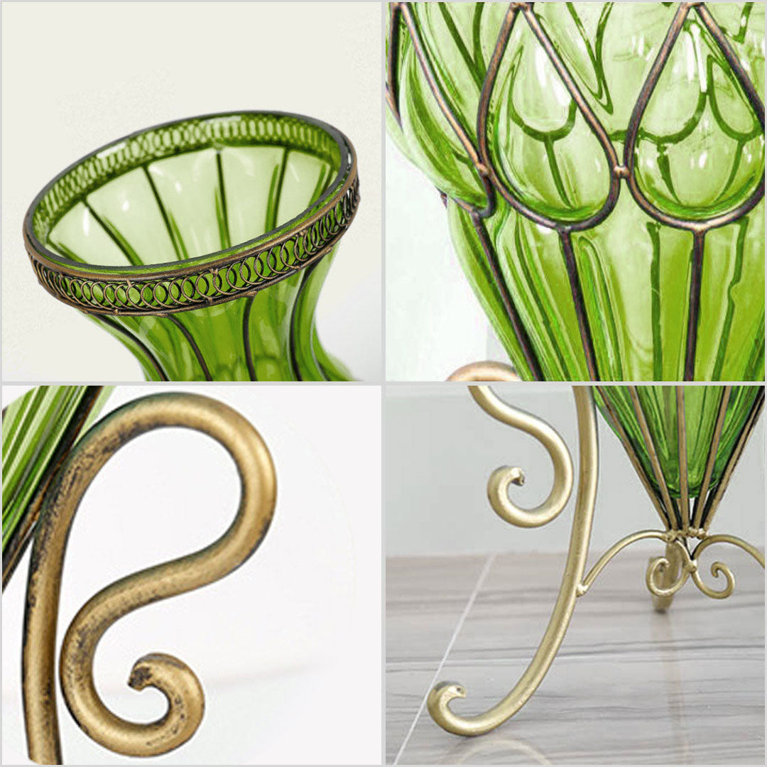 Glass Vase With Artificial Flower