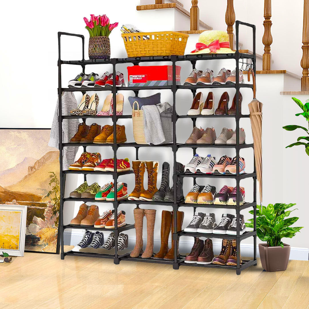 Shoe Rack Organiser With Side Hooks