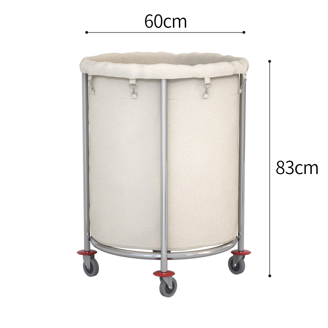 White Round Linen Cart