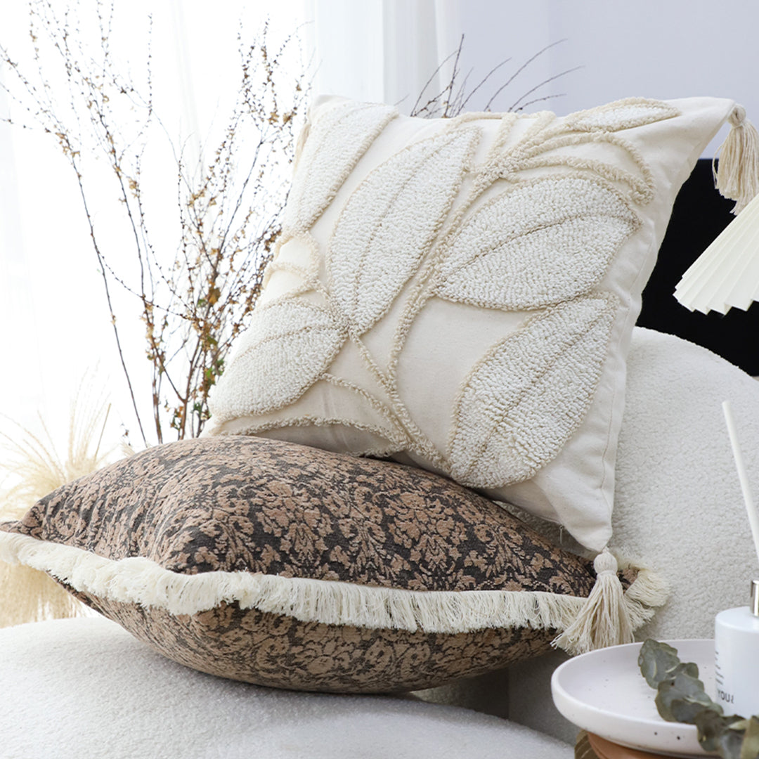 Vintage Tassel Square Throw Pillow