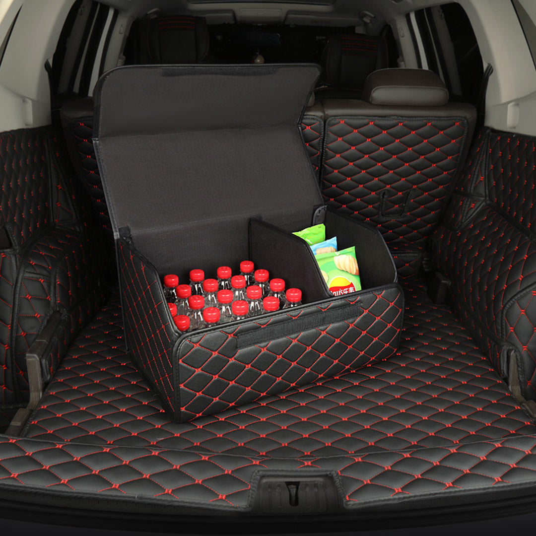 Leather Car Boot Box Organiser