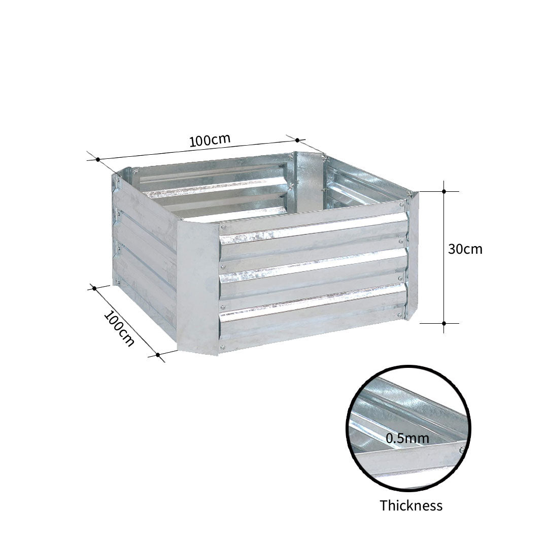 Silver Raised Garden Bed