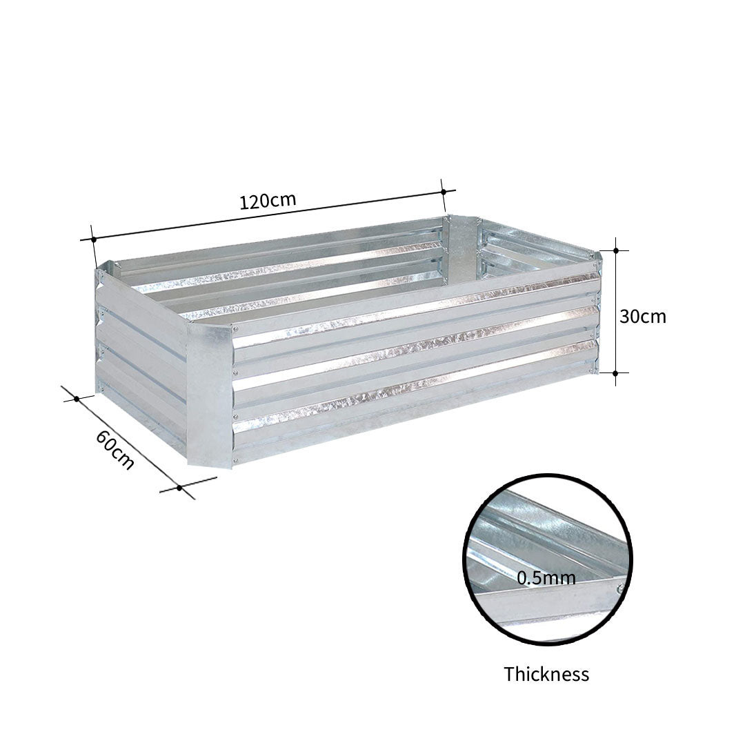Silver Raised Garden Bed
