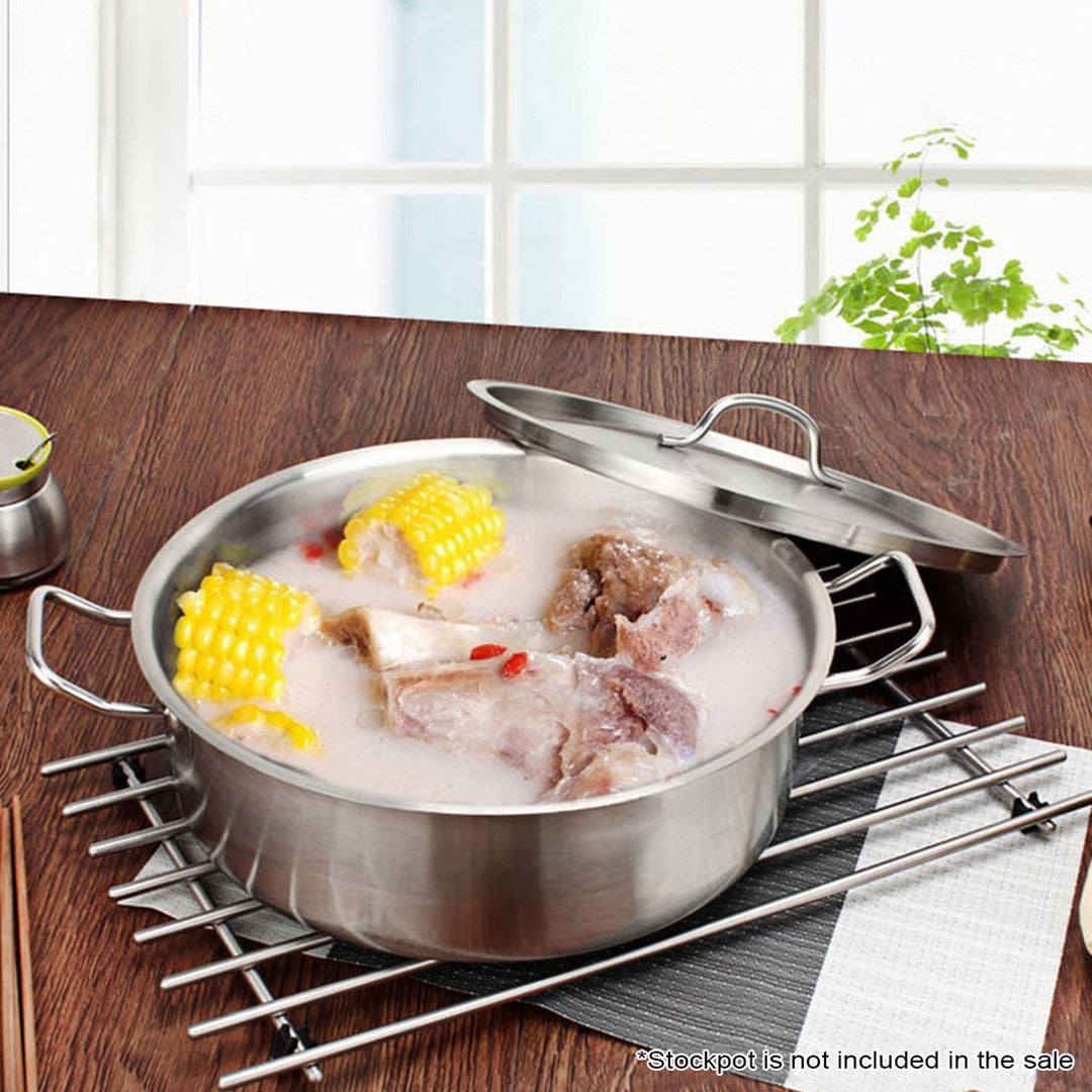 SOGA 28cm Top Grade Stockpot Lid Stainless Steel Stock pot Cover