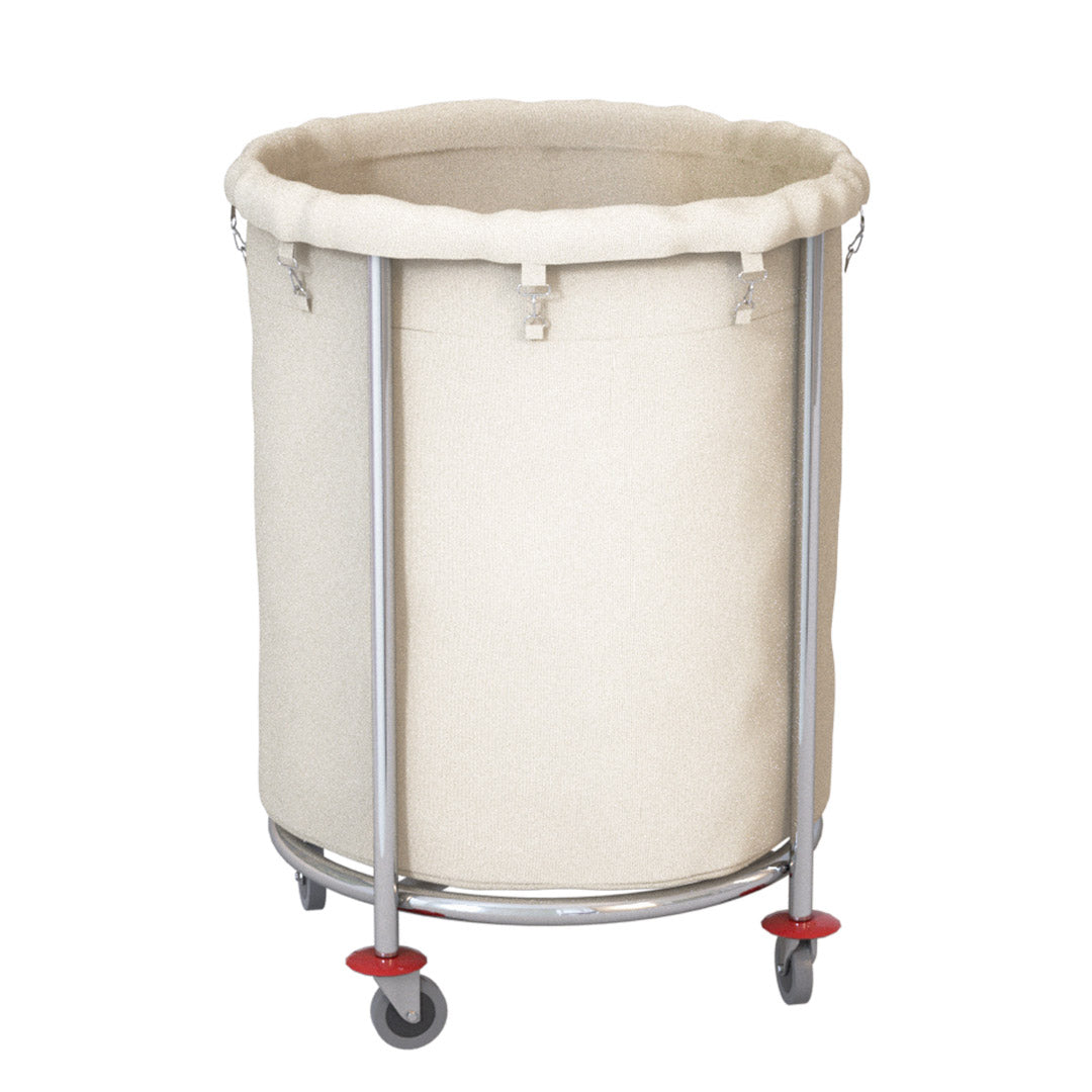 White Round Linen Cart