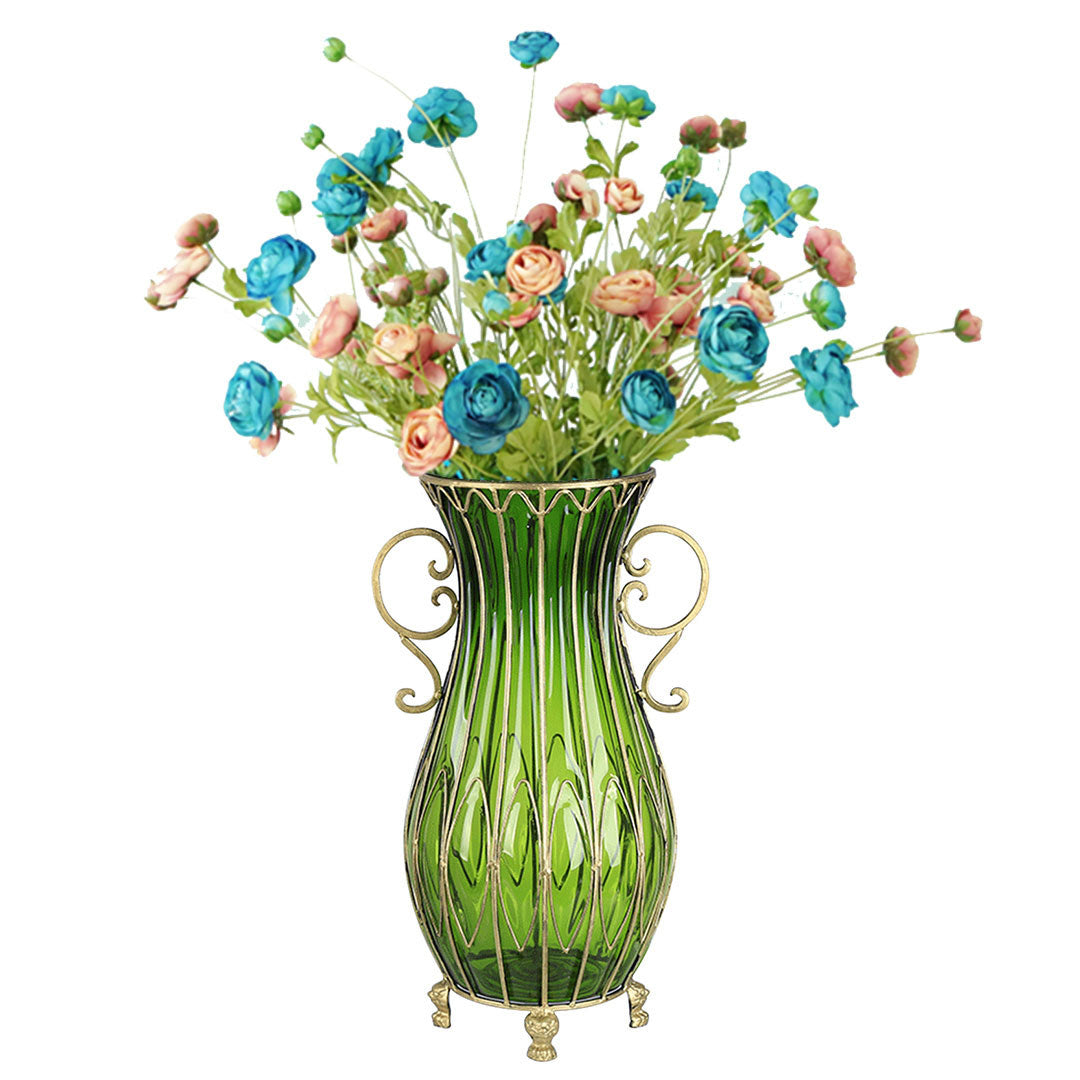 Vase WIth Artificial Flower Set
