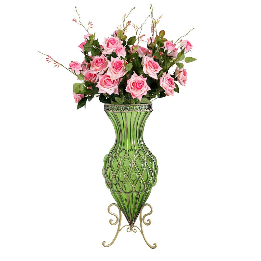 Glass Vase With Artificial Flower