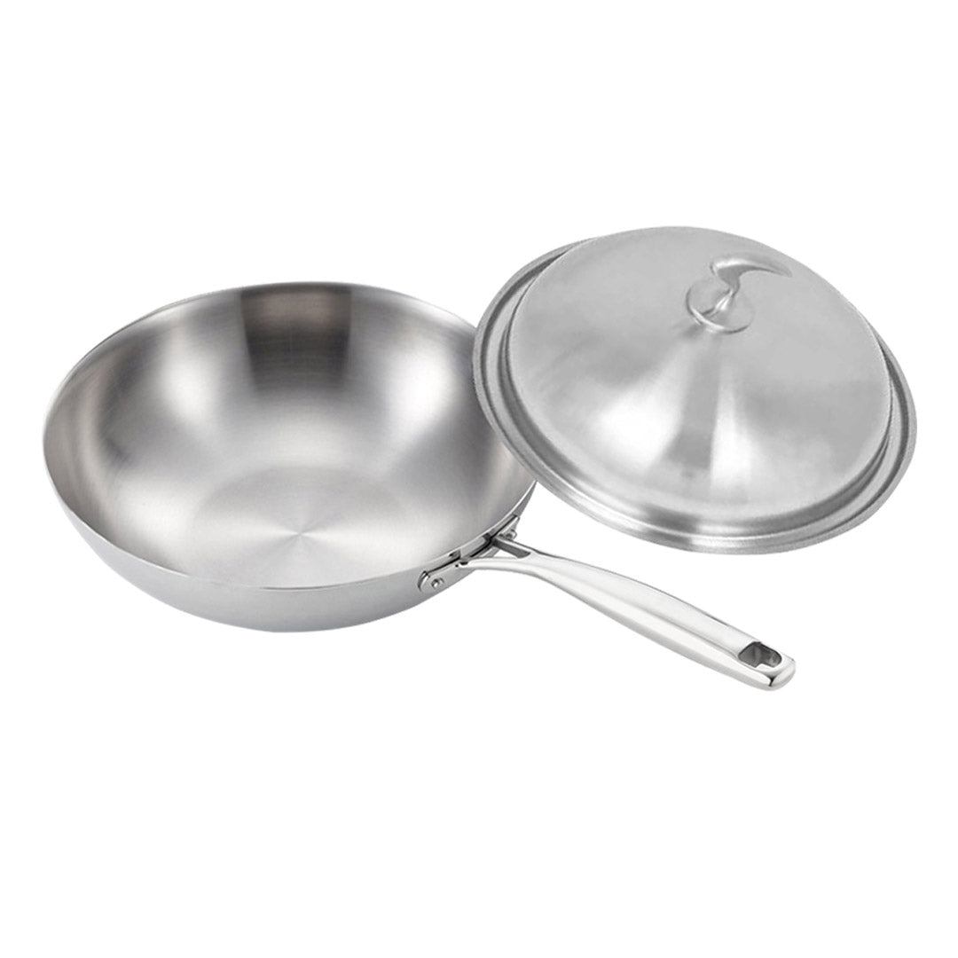 Stainless Steel Frying Pan With Lid