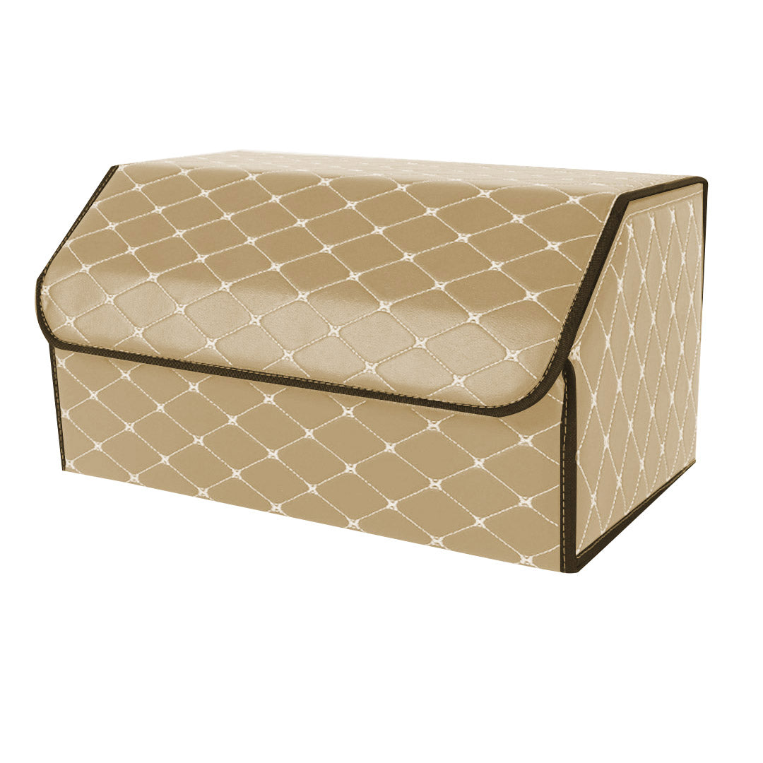 Leather Car Boot Box Organiser