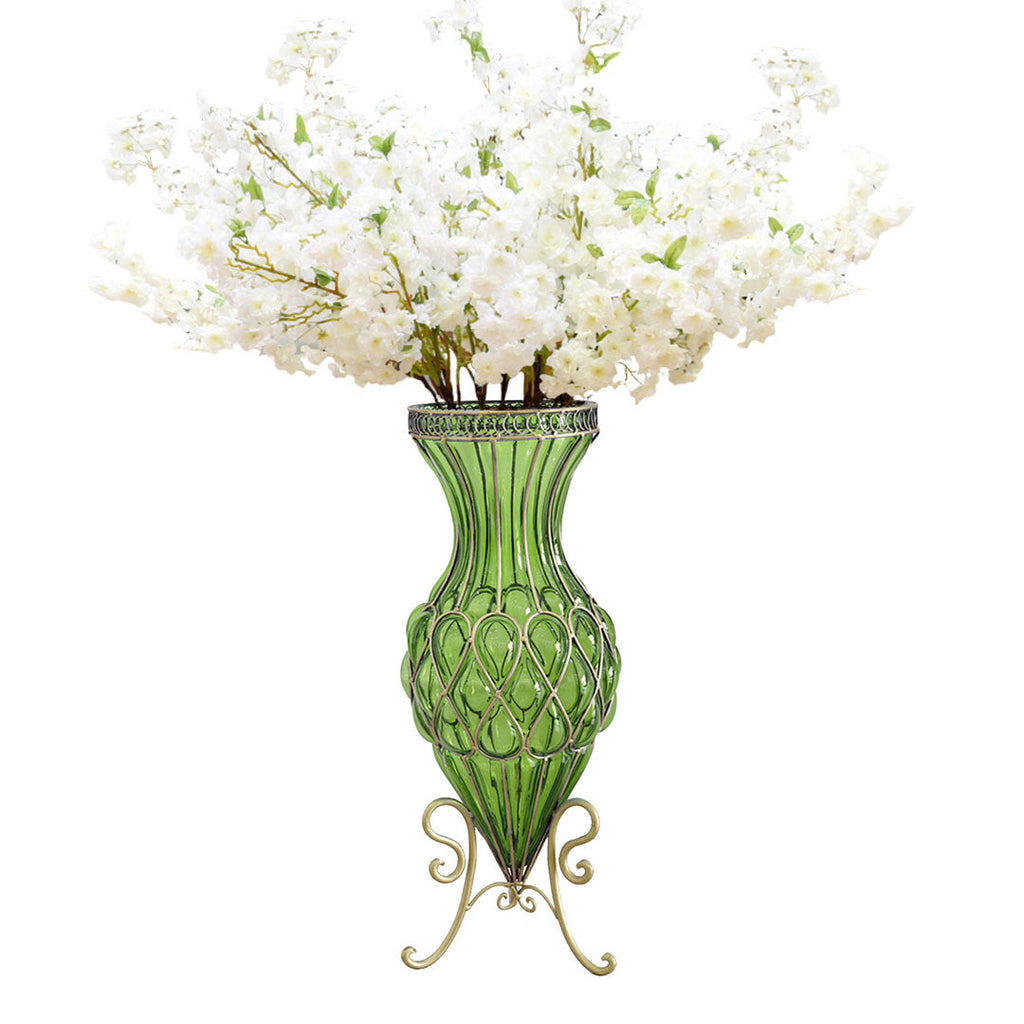 Glass Vase With Artificial Flower