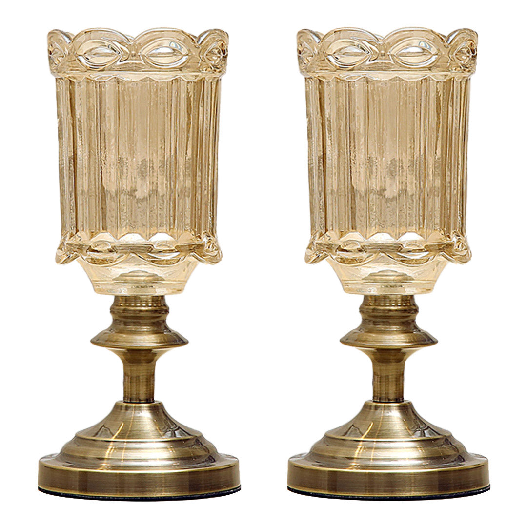 Transparent Vase with Blue Flower Set