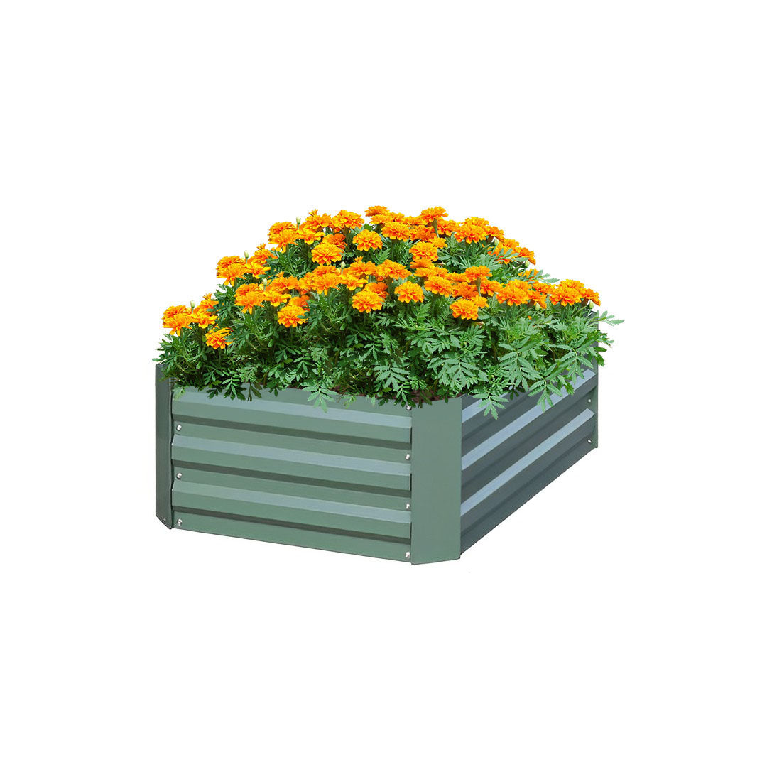 Green Raised Garden Bed