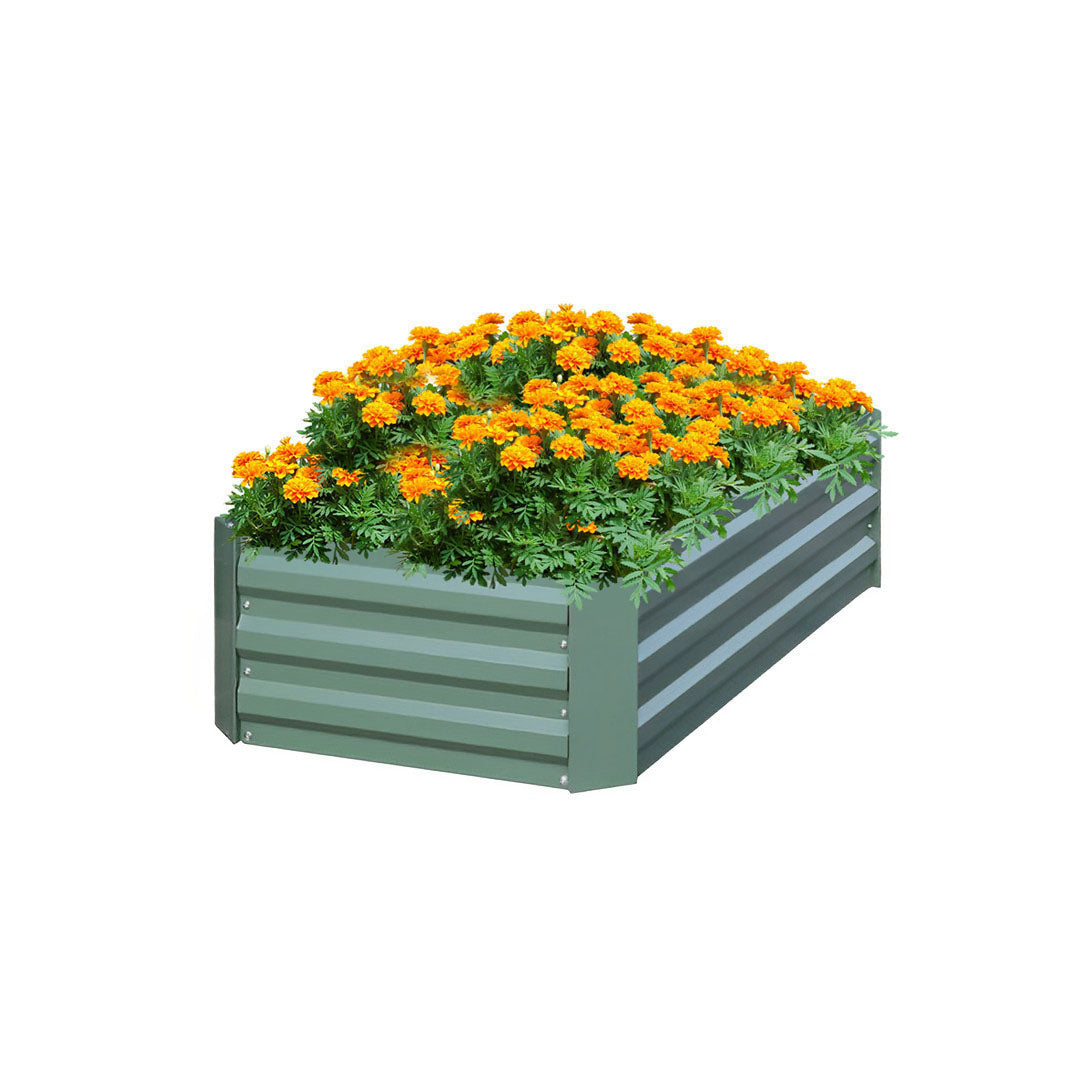 Green Raised Garden Bed