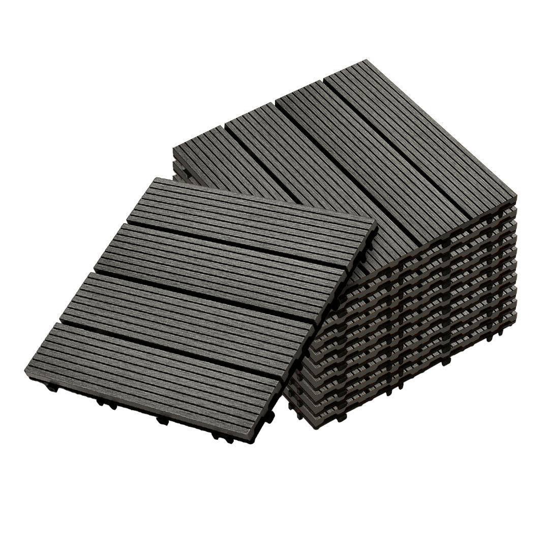 DIY Wooden Composite Decking Tiles (11-Pack)