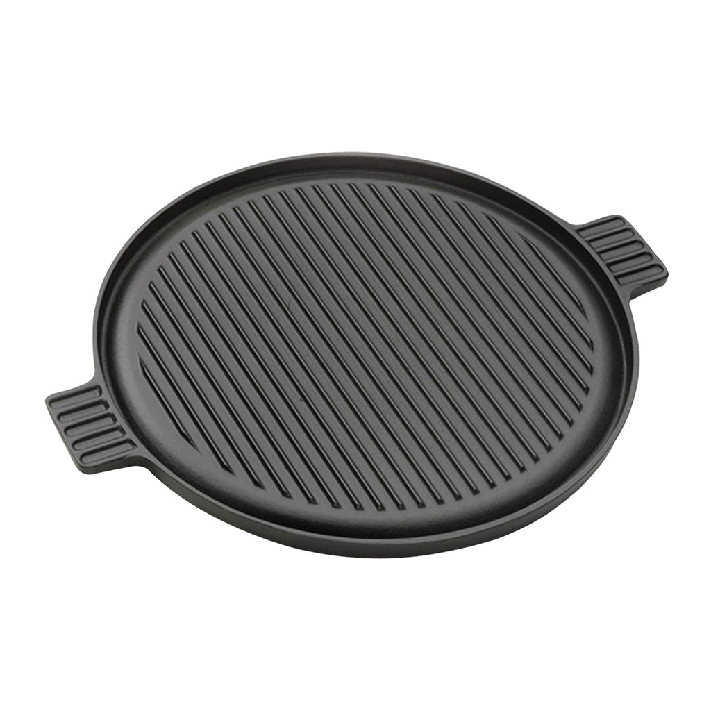 43cm Round Ribbed Frying Pan with Handle