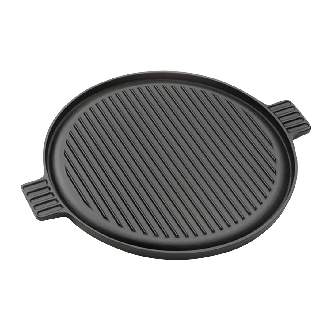 43cm Round Ribbed Frying Pan with Handle