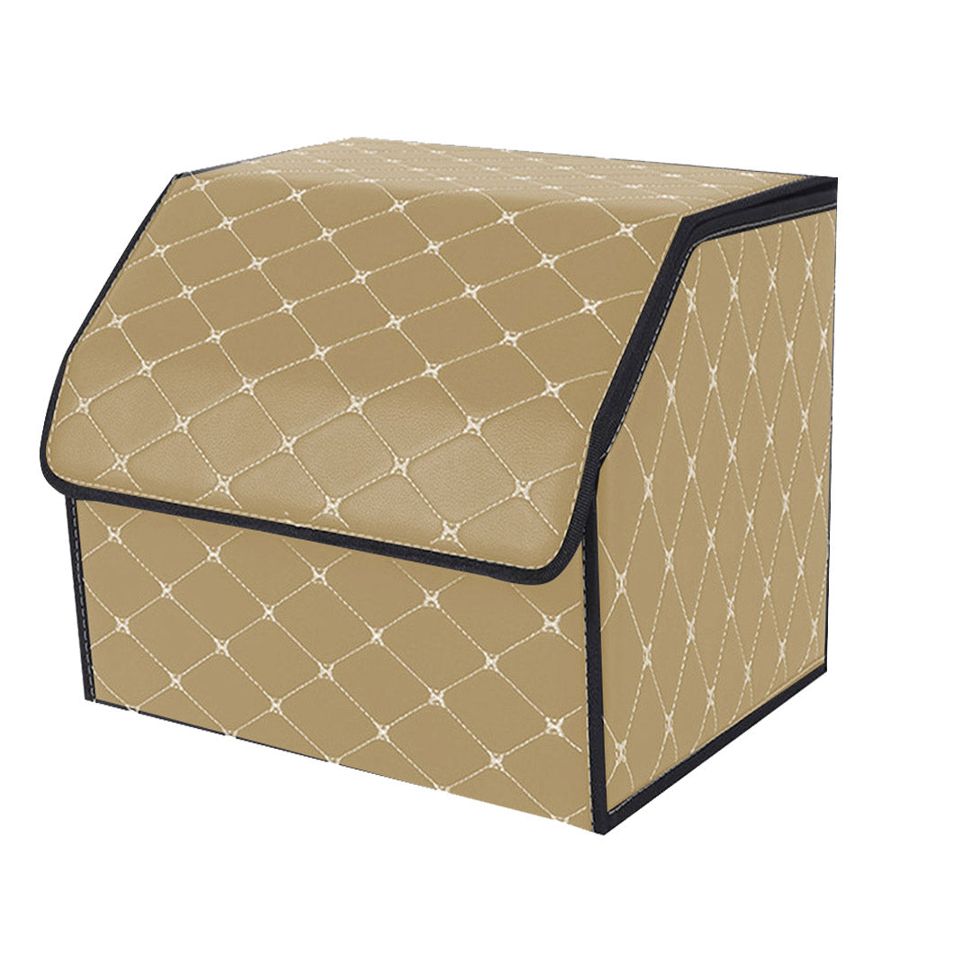 Leather Car Boot Box Organiser