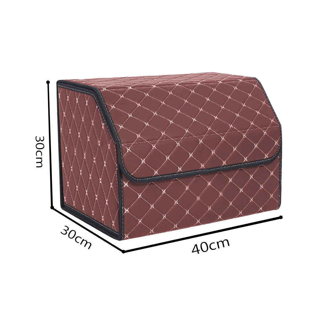 Leather Car Boot Box Organiser