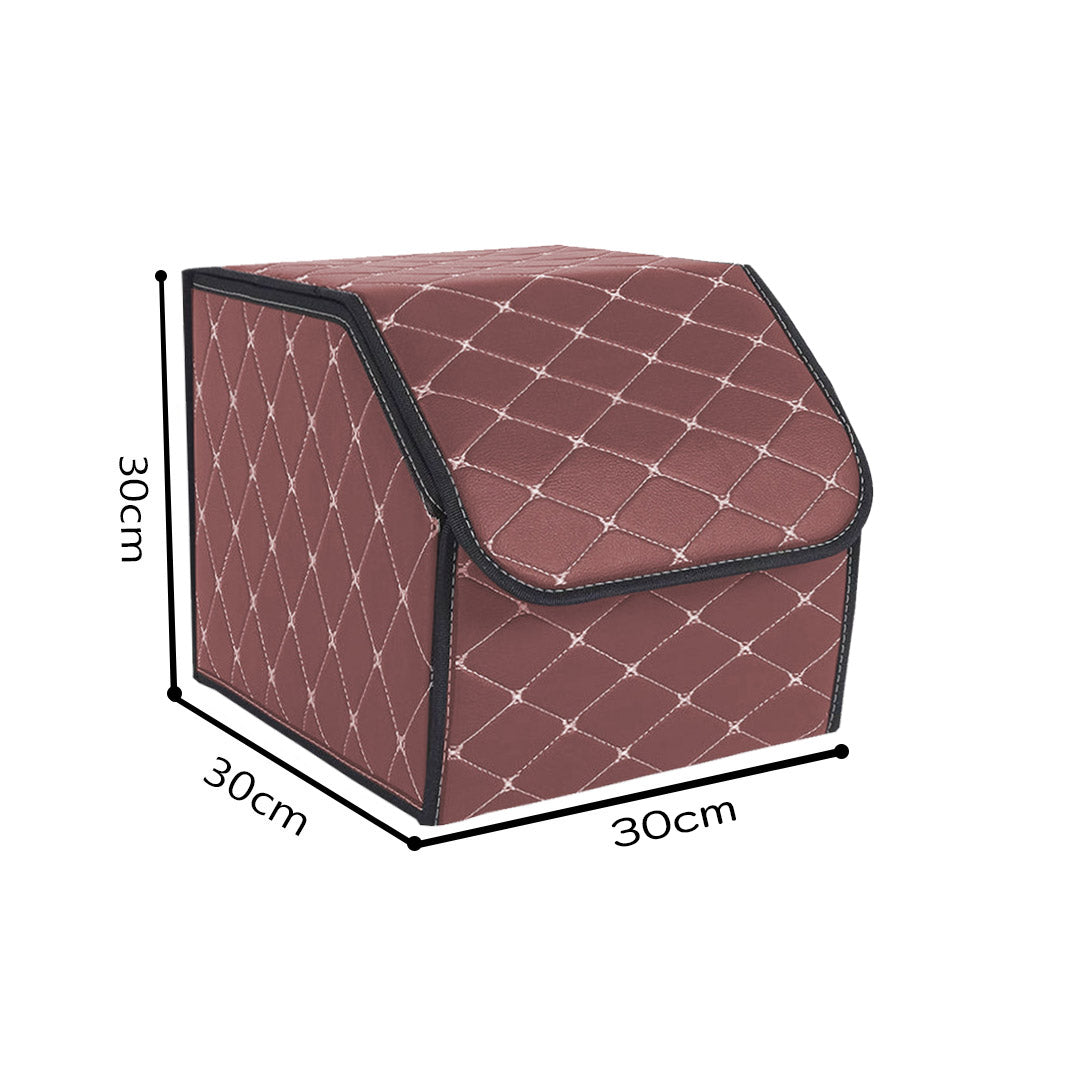 Leather Car Boot Box Organiser