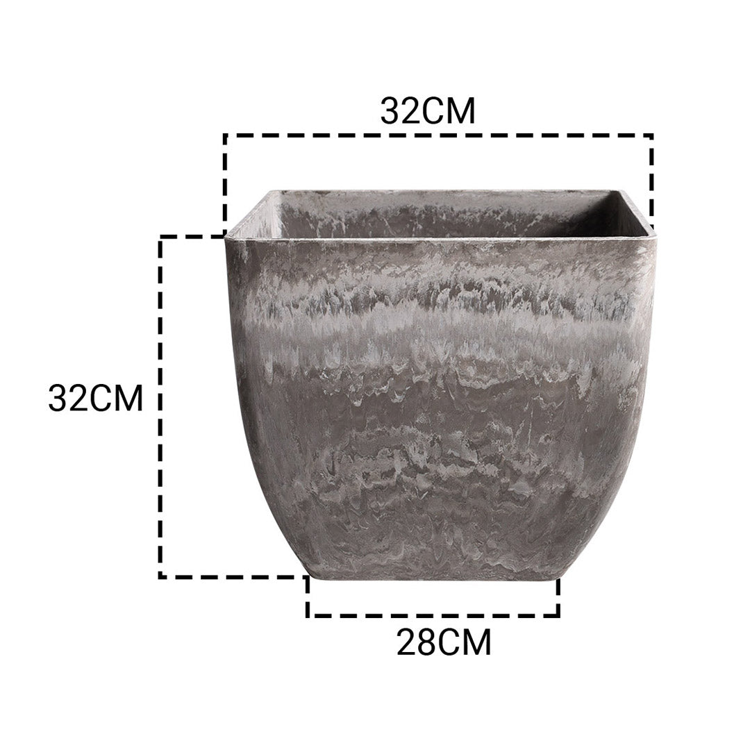 Square Cement Tapered Planter