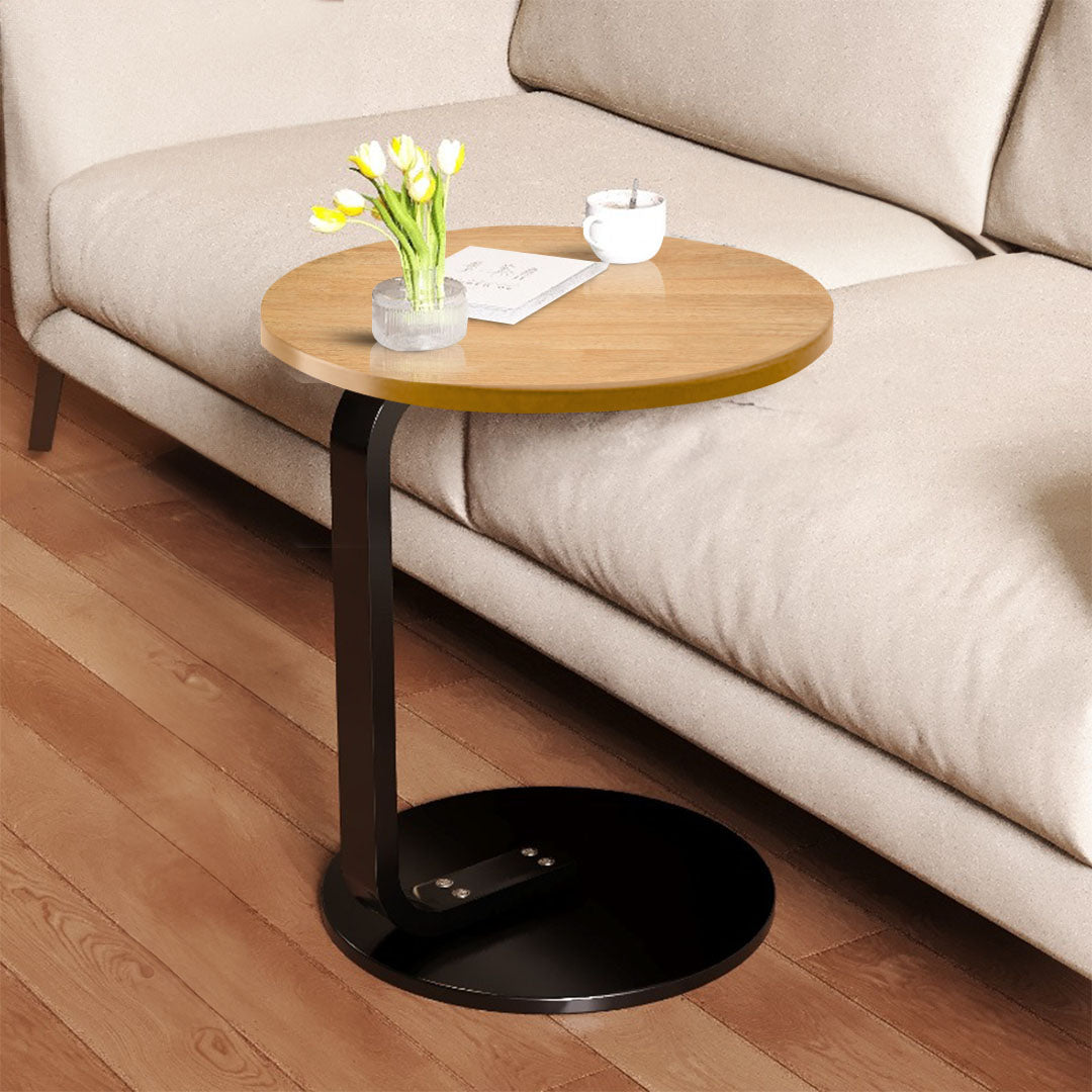 SOGA 2X 50cm Wood Board Mini Side Table Movable Lightweight w/ Black Frame