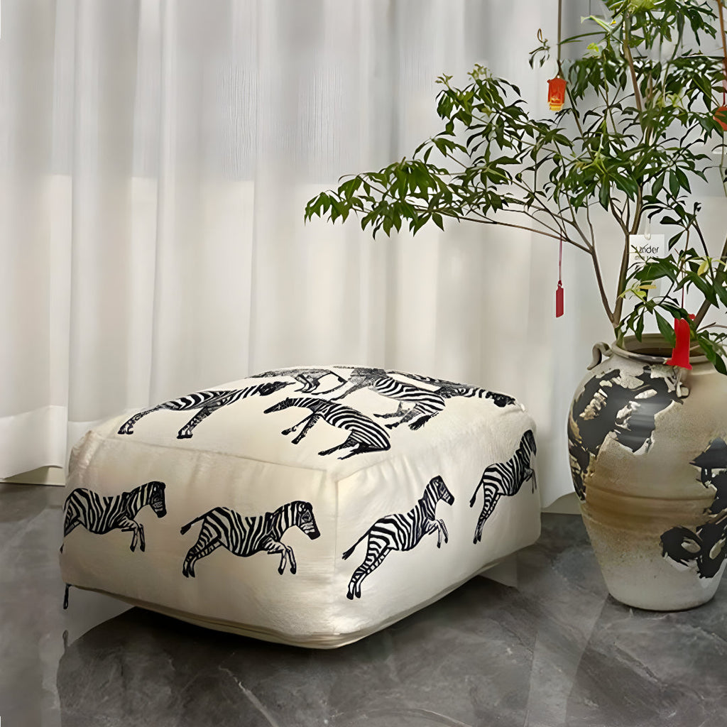 Animal Print Pouffe Cushion