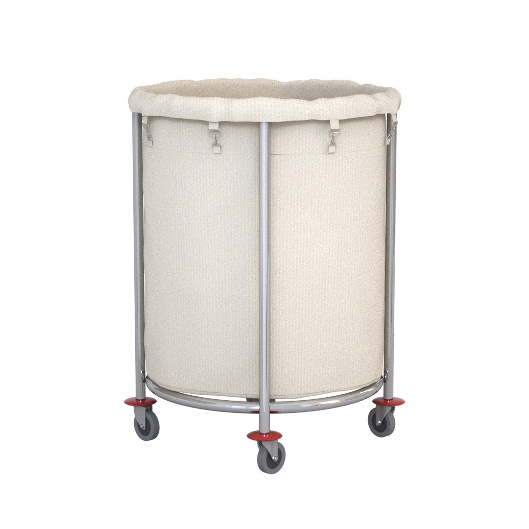 White Round Linen Cart