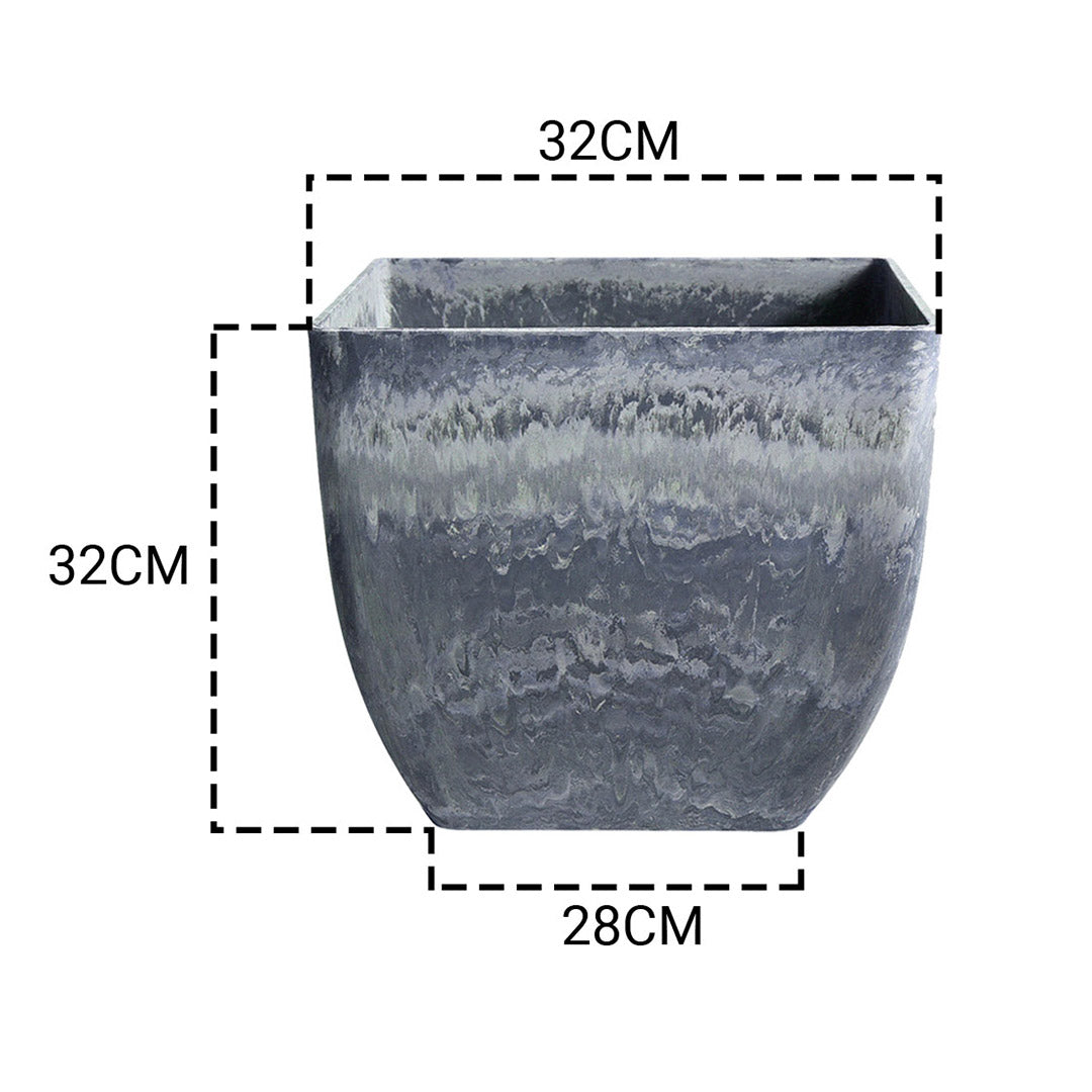 Square Cement Tapered Planter