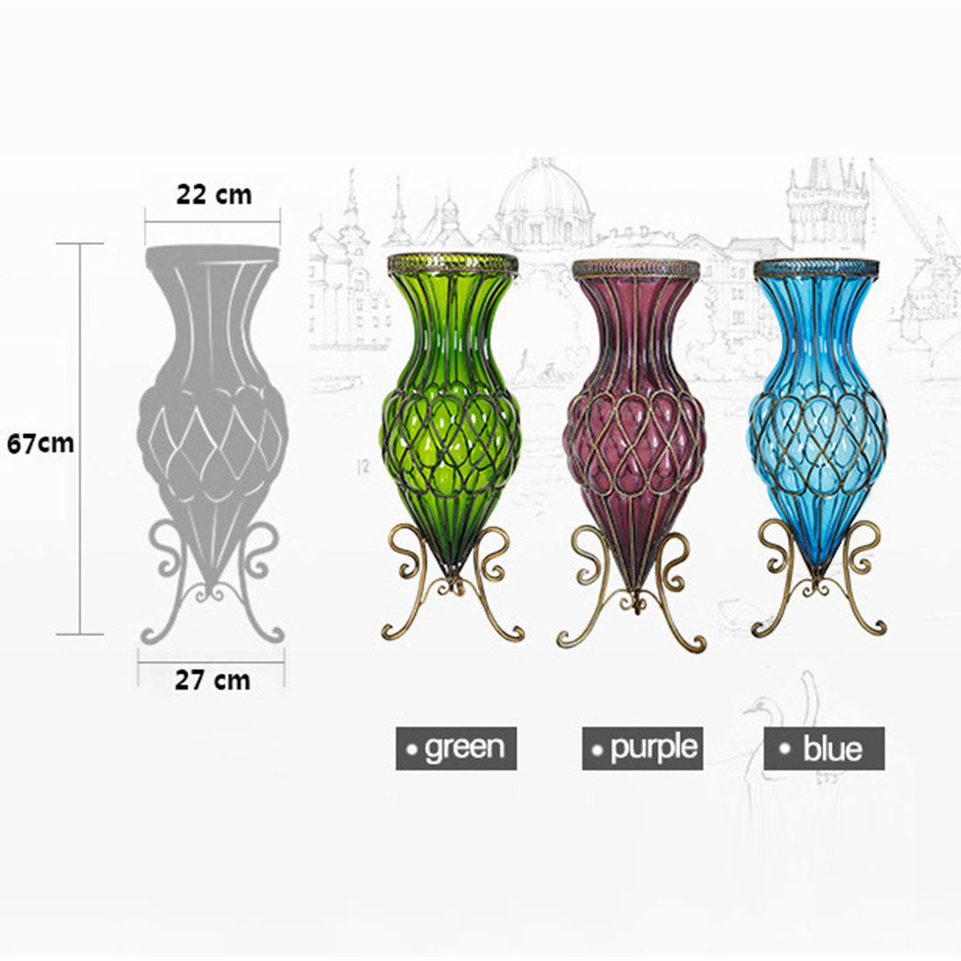 Glass Vase With Artificial Flower
