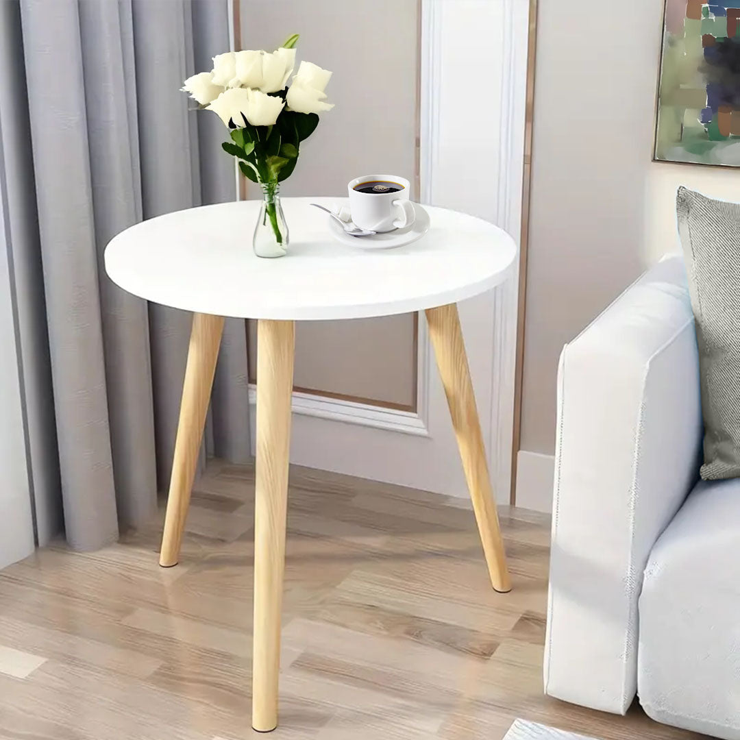 SOGA 2X 60x72cm White Small Side Coffee Table Living Room Balcony Home D√©cor Style