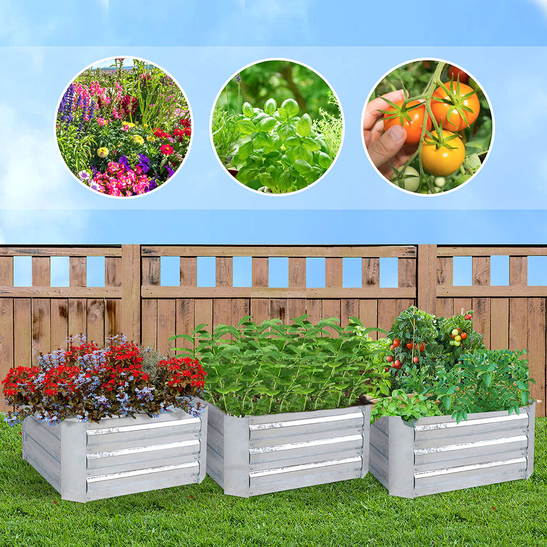 Silver Raised Garden Bed