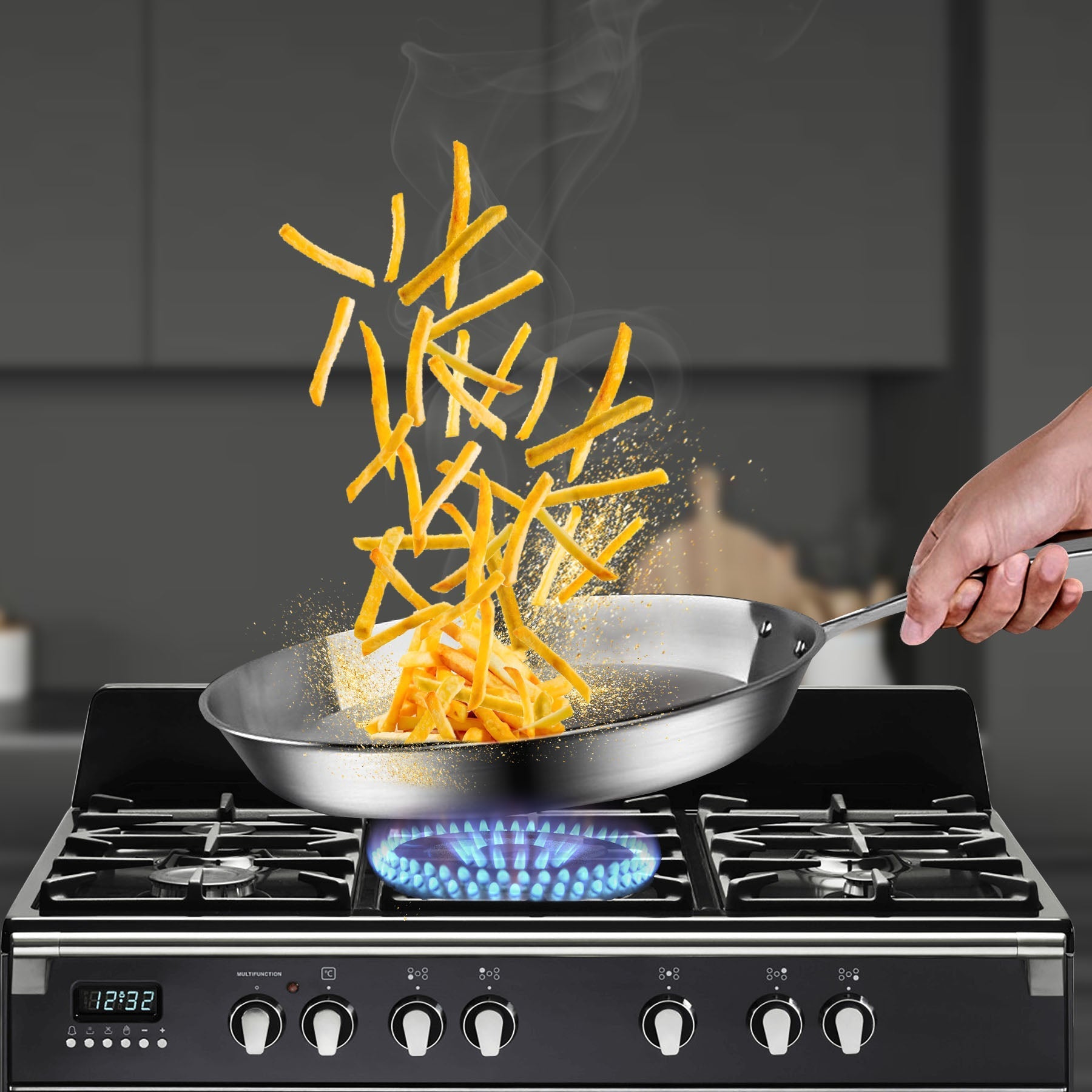 Stainless Steel Frying Pan 36cm
