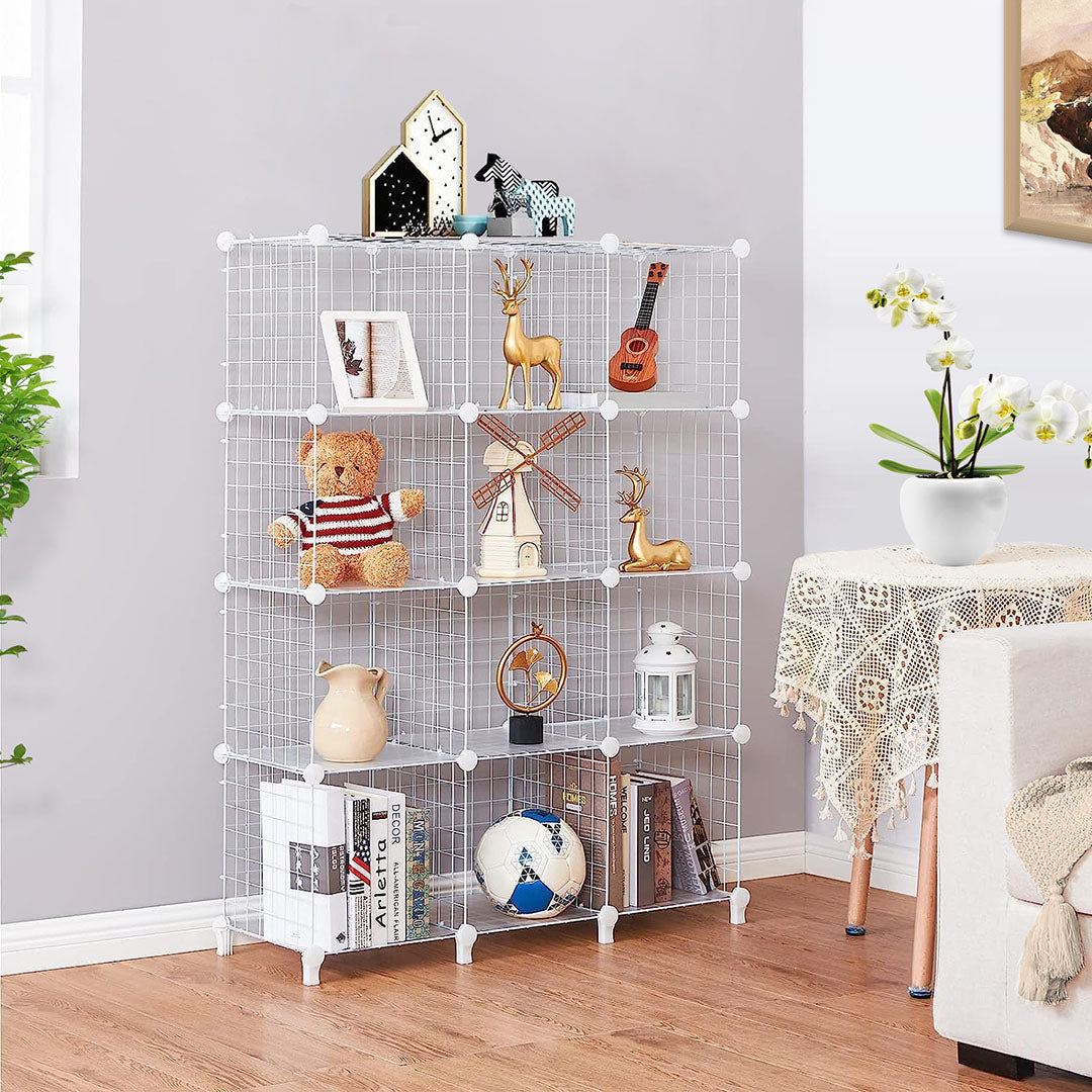 White Portable Column Storage Organiser