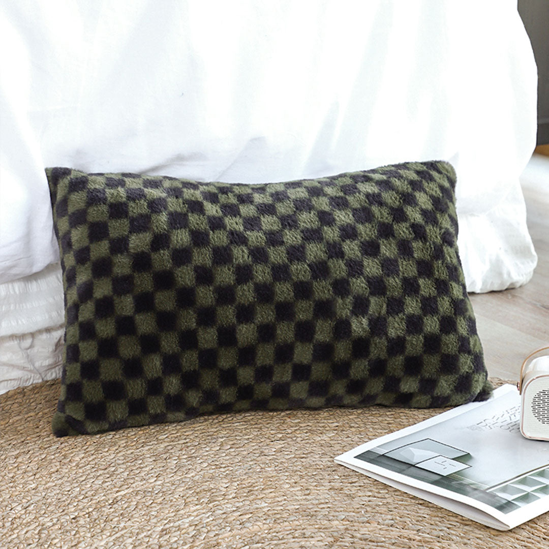 Checkered Square Throw Pillow