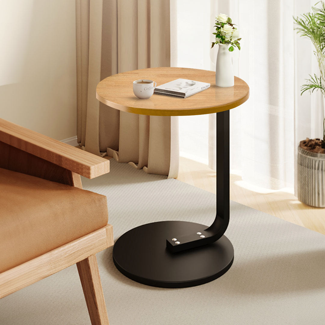 SOGA 2X 50cm Wood Board Mini Side Table Movable Lightweight w/ Black Frame