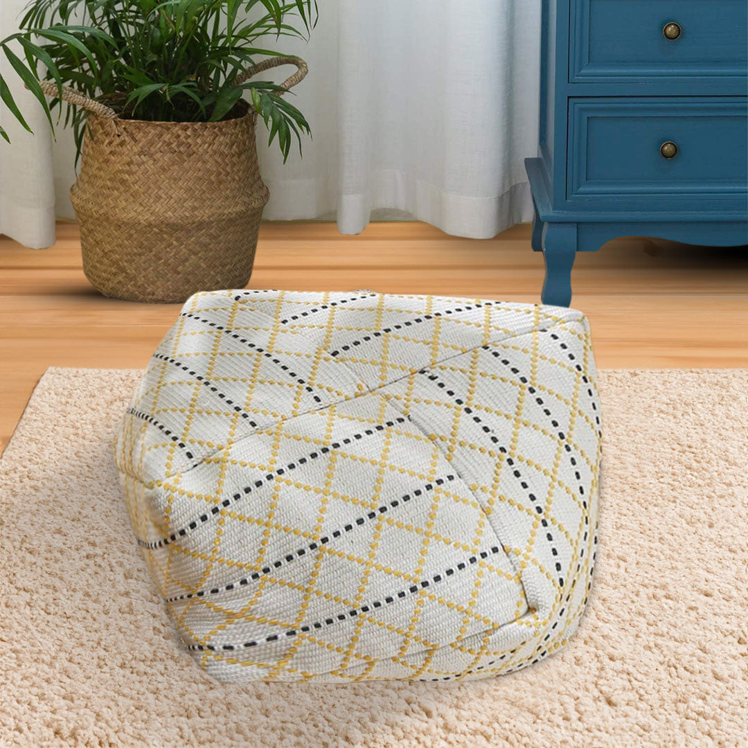 White Pouffe Cushion
