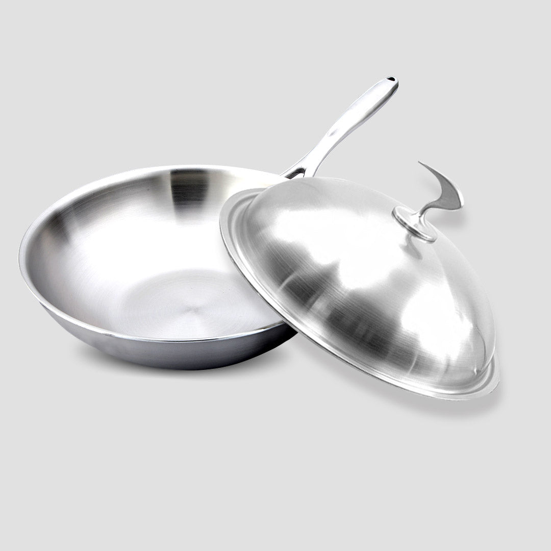 Stainless Steel Frying Pan With Lid