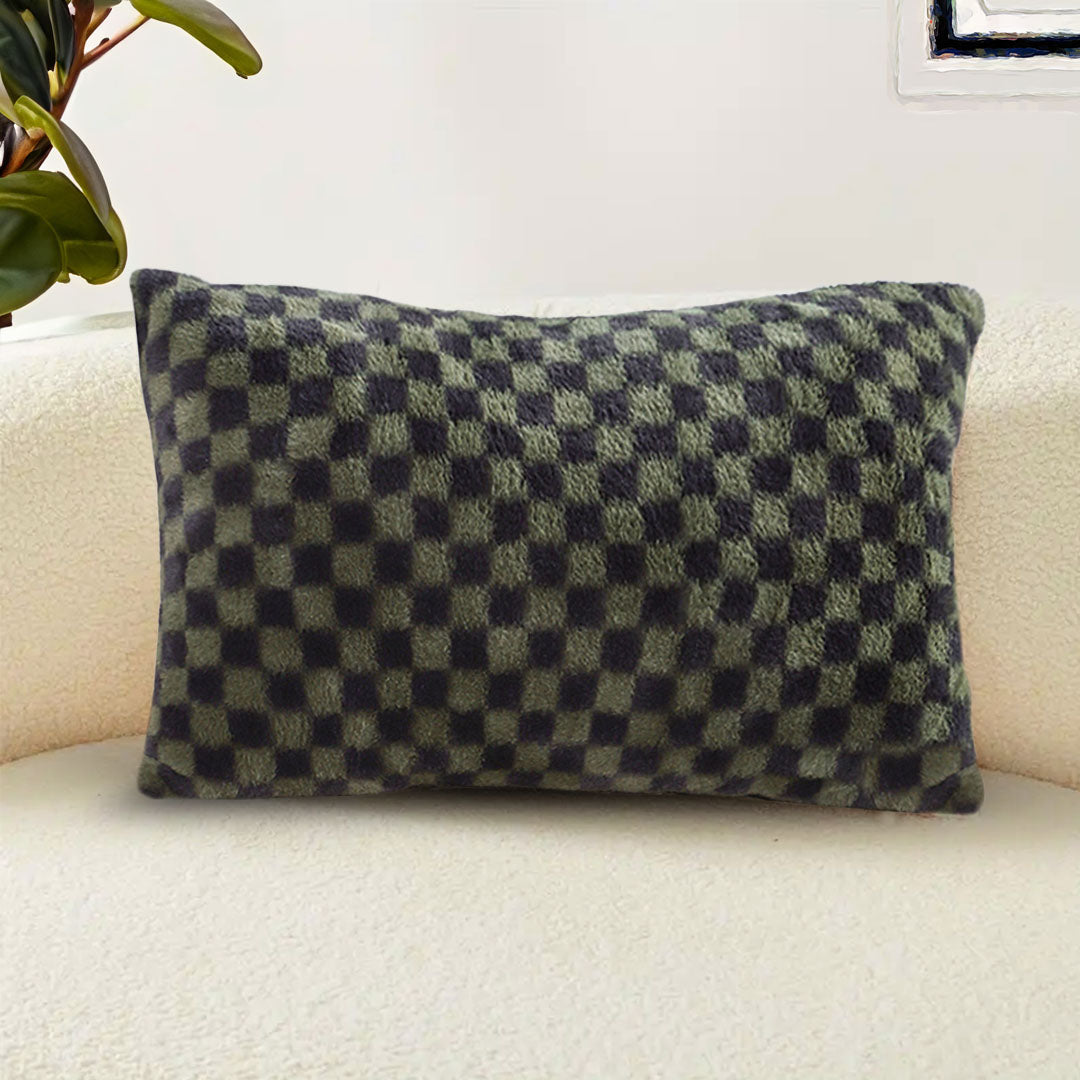 Checkered Square Throw Pillow