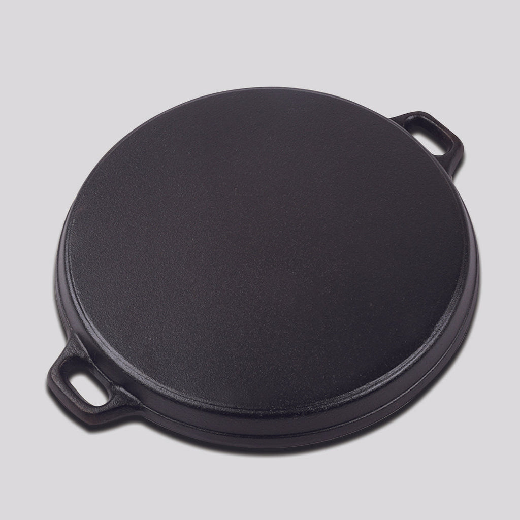 35cm Round Ribbed Frying Pan with Handle